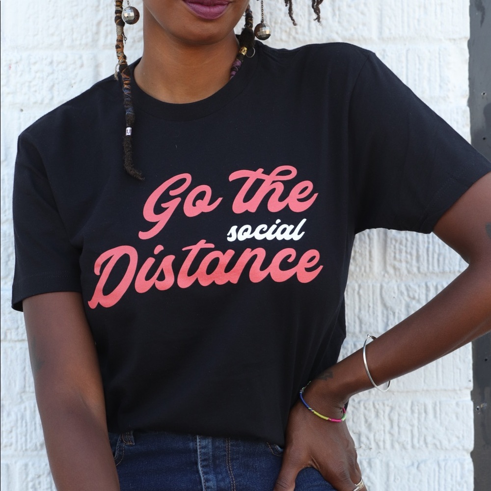Go the Social Distance unisex tee - Picture 1 of 3